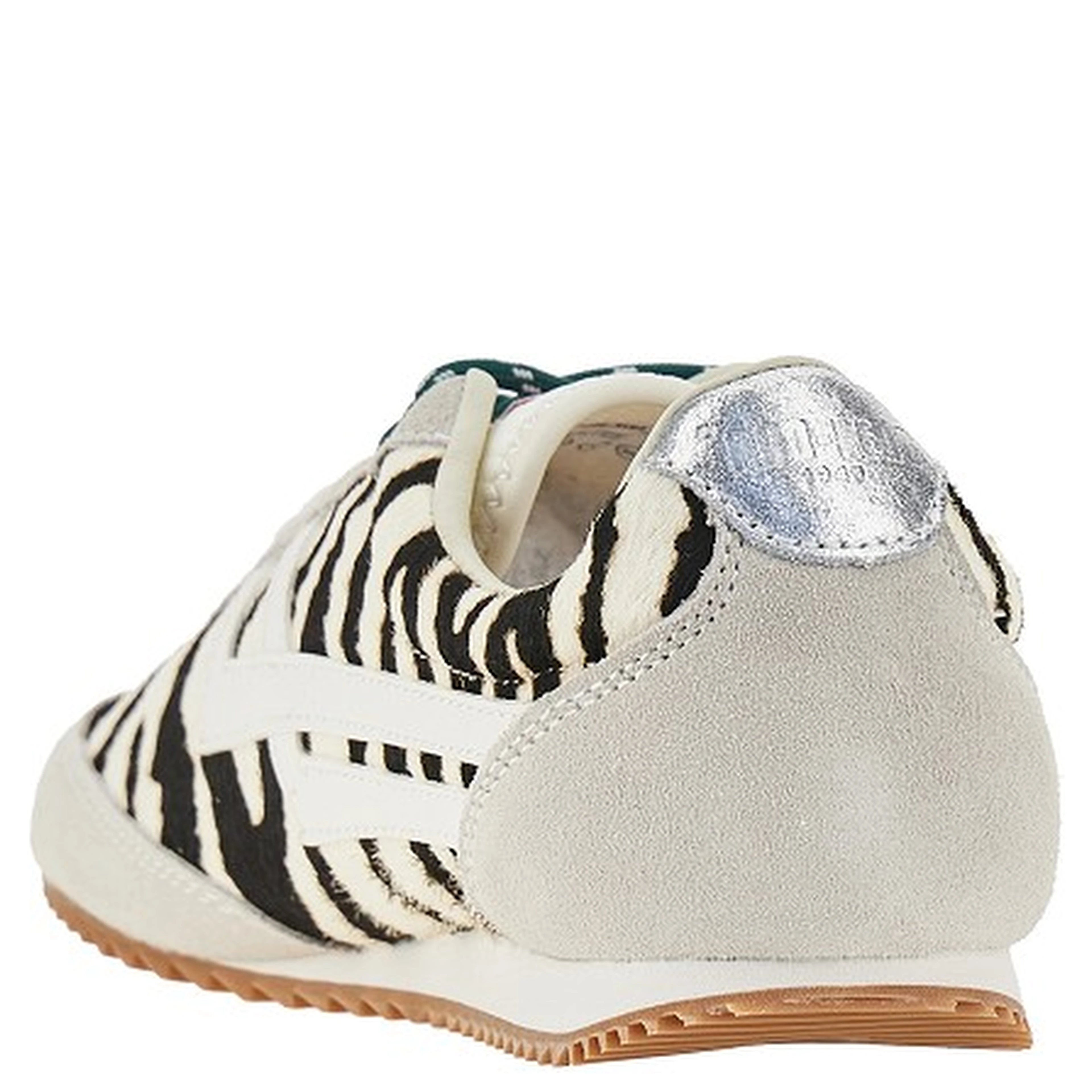 Zebra-striped calf-hair 'Racer 77' sneakers