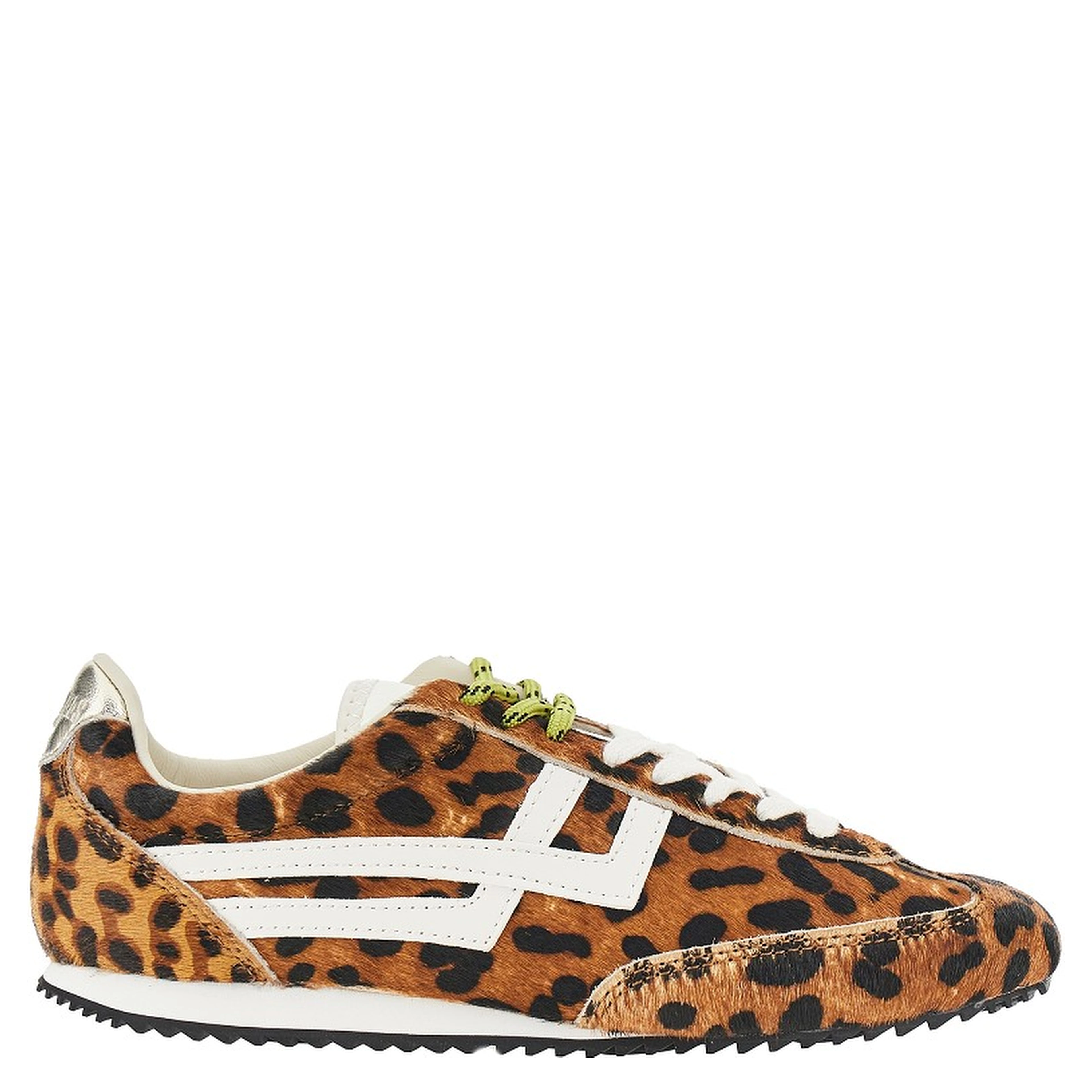 Leo-print calf-hair 'Racer 77' sneakers