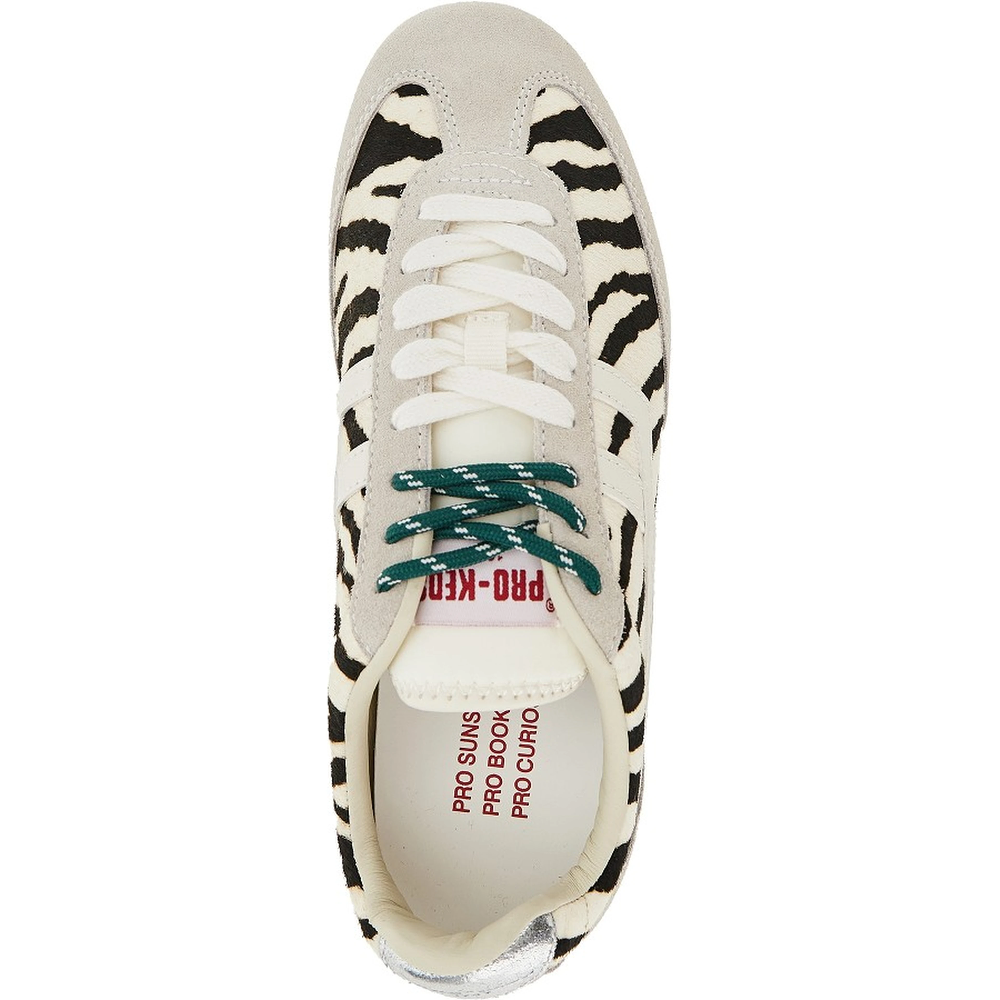Zebra-striped calf-hair 'Racer 77' sneakers