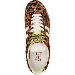 Leo-print calf-hair 'Racer 77' sneakers