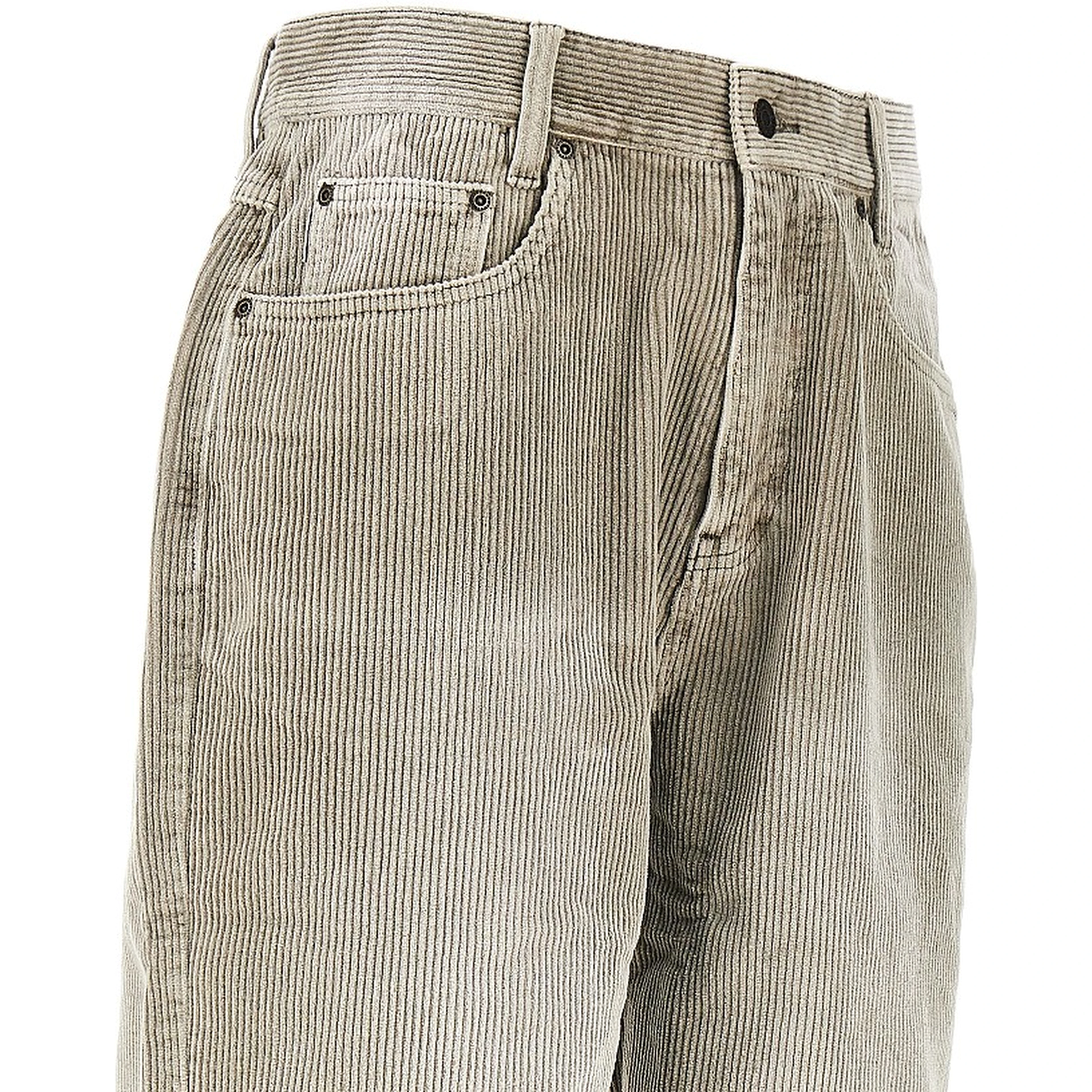 Garment-dyed corduroy pants
