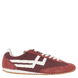 'Racer 77' nylon and suede leather sneakers