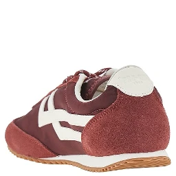 'Racer 77' nylon and suede leather sneakers