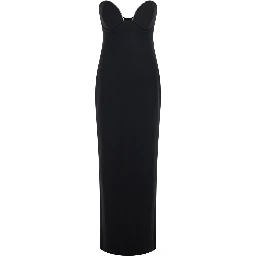 Maxi Sommer dress in black Tech Fabric for women