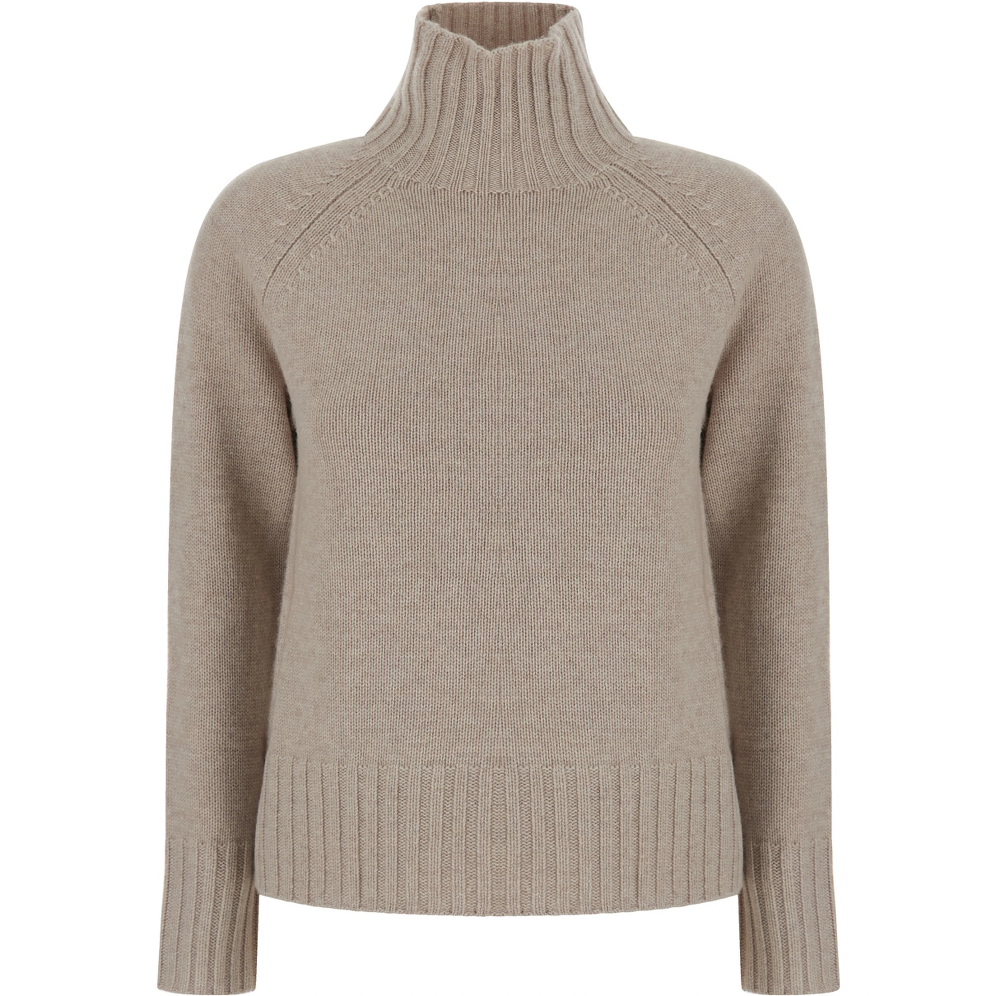 Gray unisex sweater with essential finish in wool and cashmere