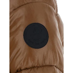Biddy Down Jacket with Hood and Pockets Beige Woman