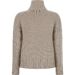 Gray unisex sweater with essential finish in wool and cashmere