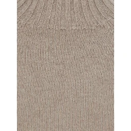 Gray unisex sweater with essential finish in wool and cashmere