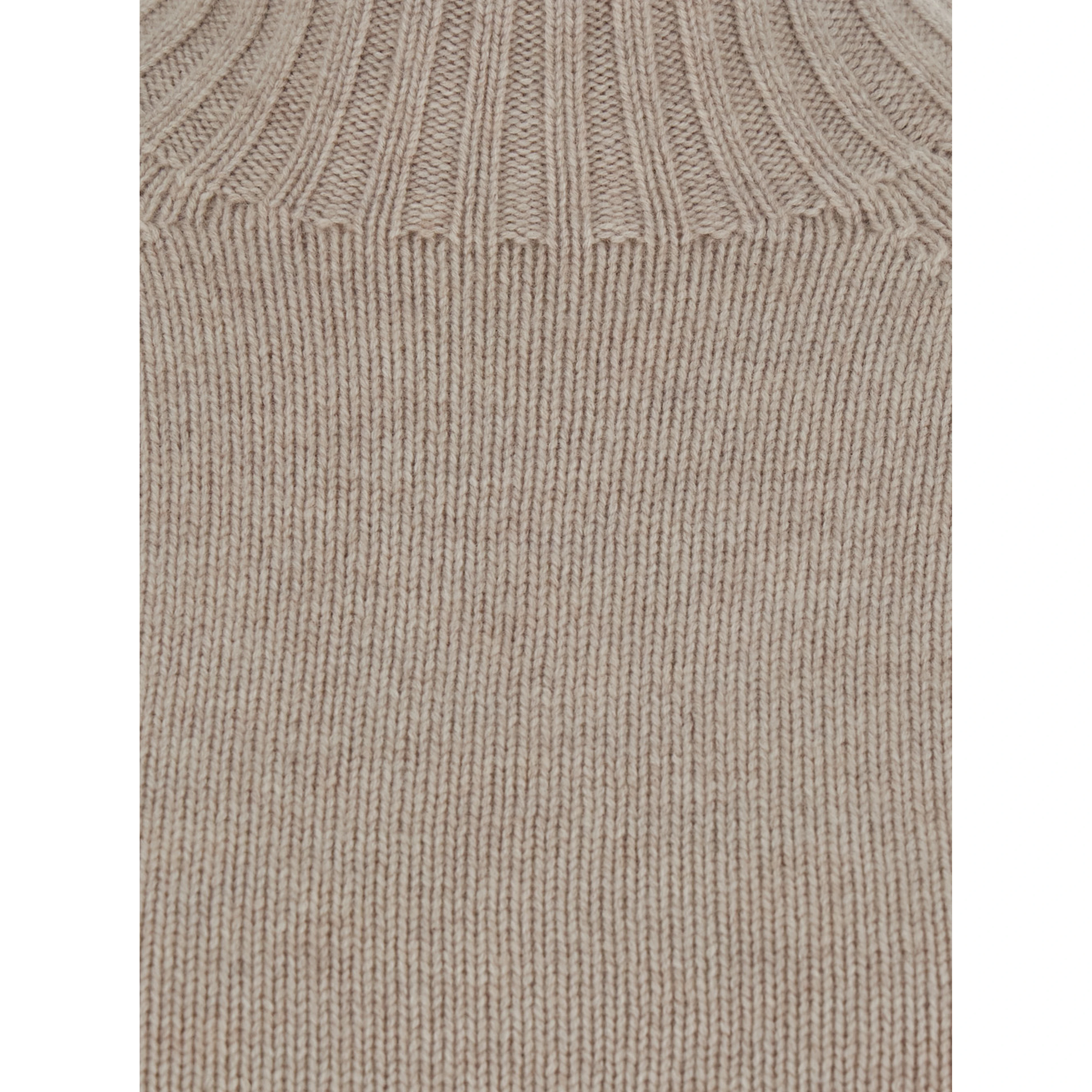 Gray unisex sweater with essential finish in wool and cashmere