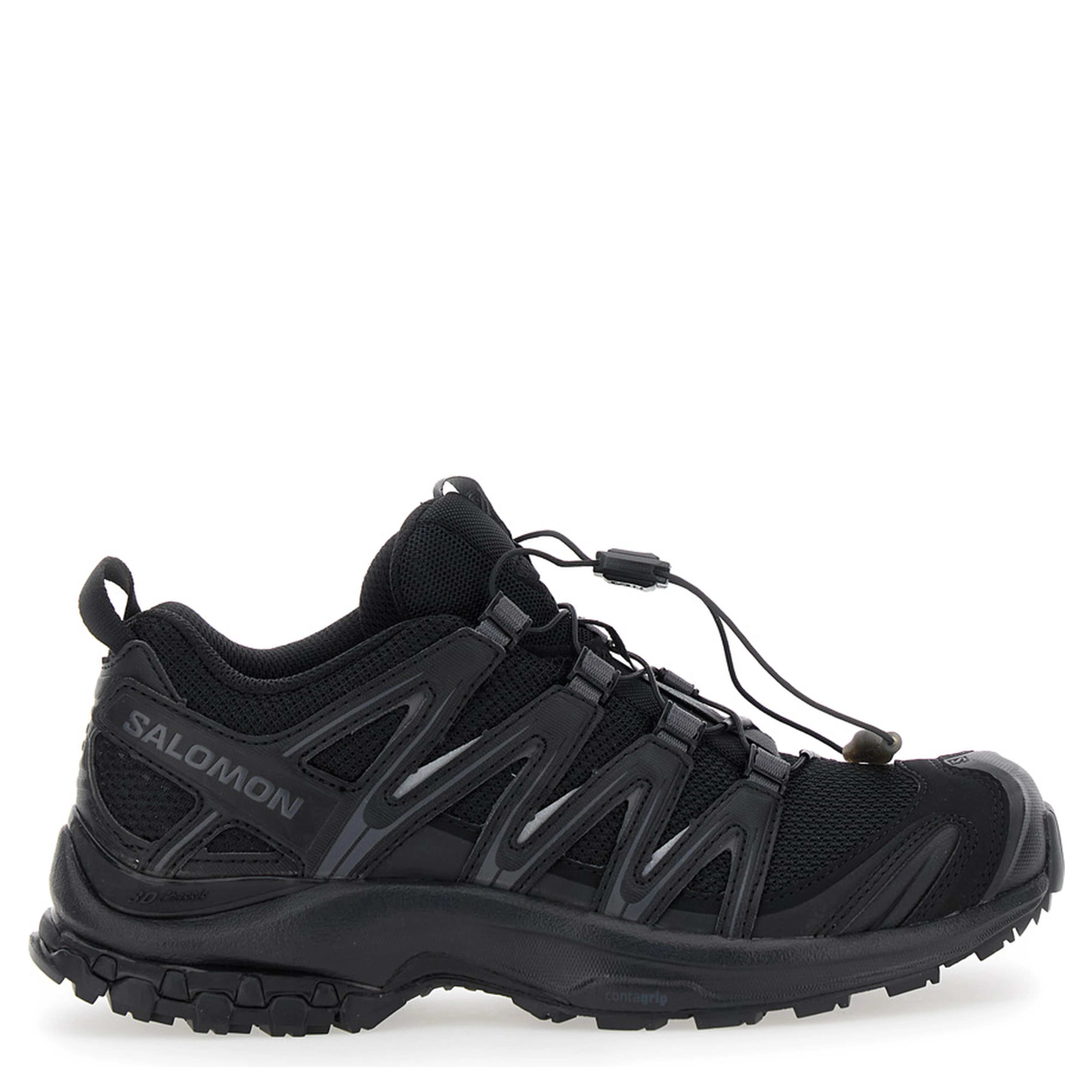 Xa Pro 3D Black Sneakers with Logo Patch on the Side and Panelled Design in Tech fabric Unisex