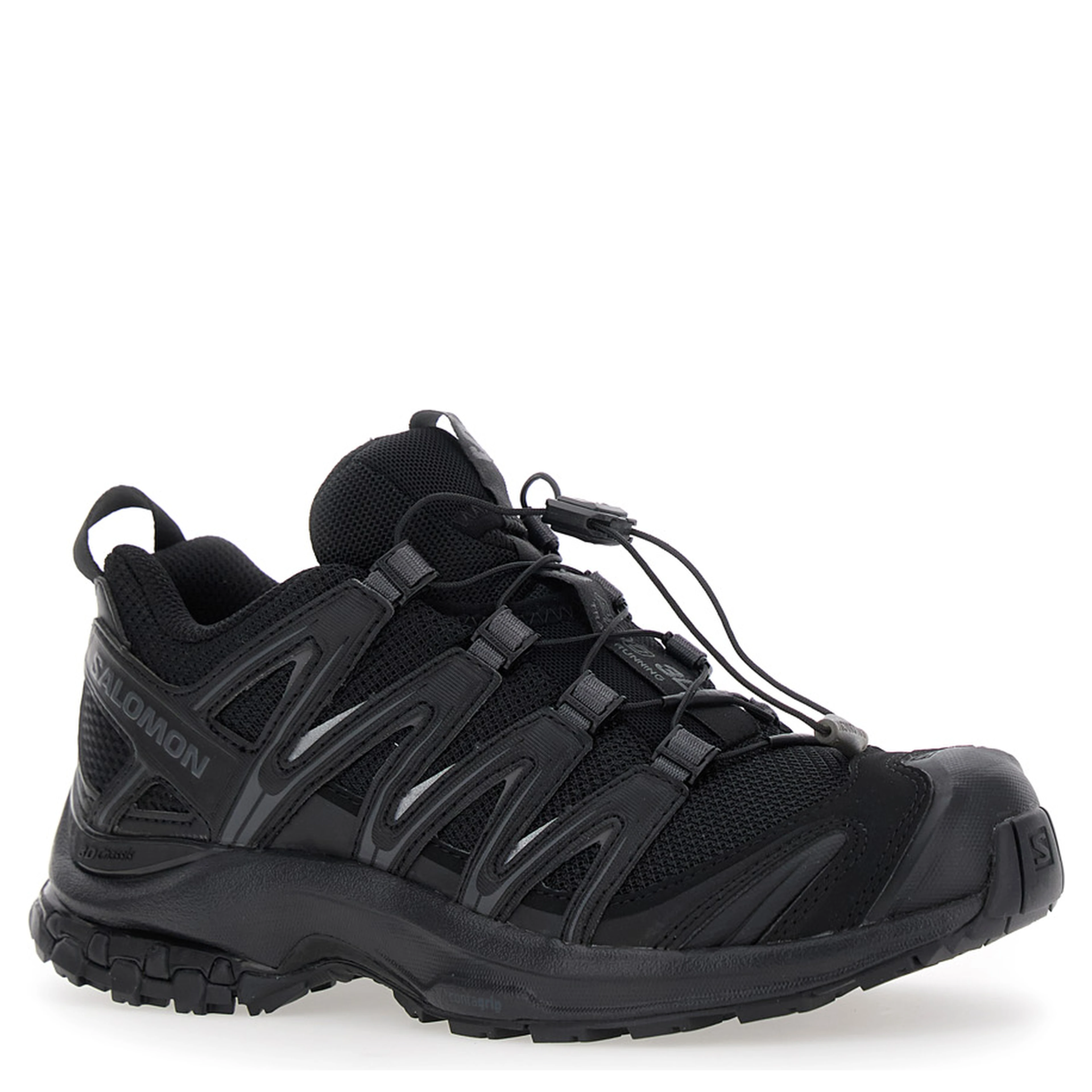 Xa Pro 3D Black Sneakers with Logo Patch on the Side and Panelled Design in Tech fabric Unisex