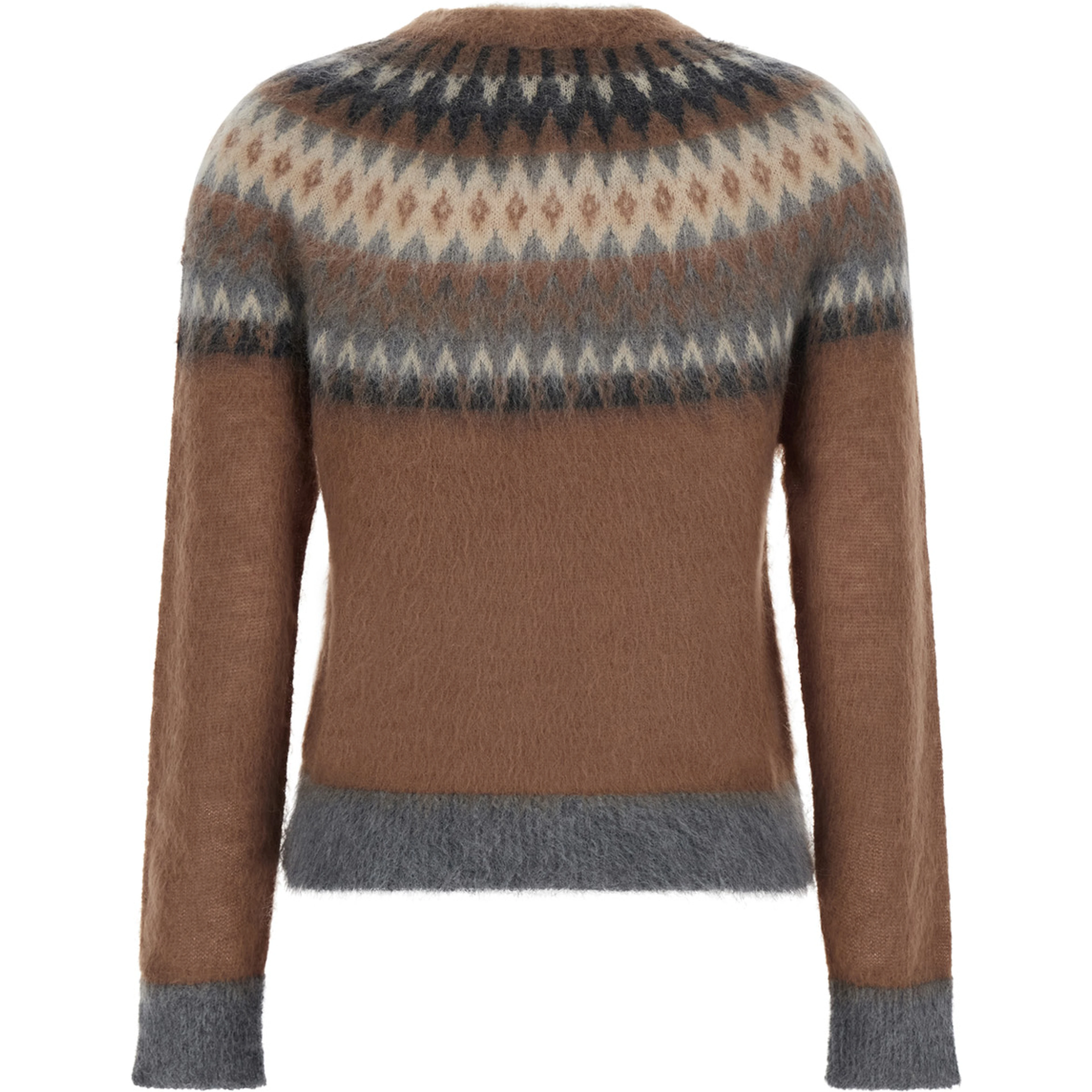 MSTGLASSA Sweater characterized by a crew neck and long sleeves in brown for women