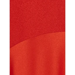 Womens red midi Edison dress with essential line in fabric