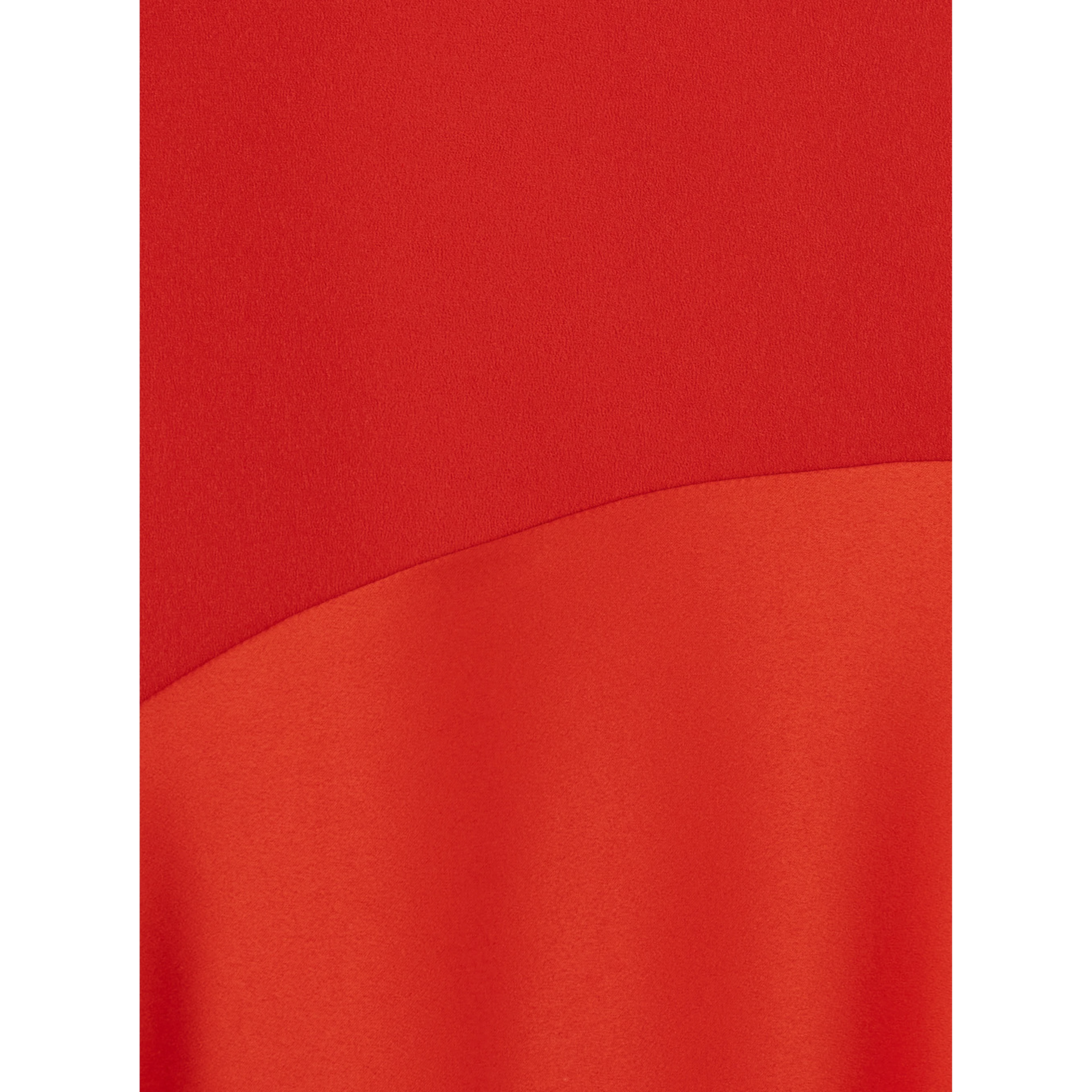 Womens red midi Edison dress with essential line in fabric