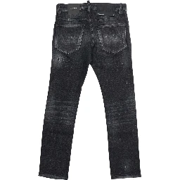 Cool Guy Black Jeans with ripped details and logo patch on the back in denim boy