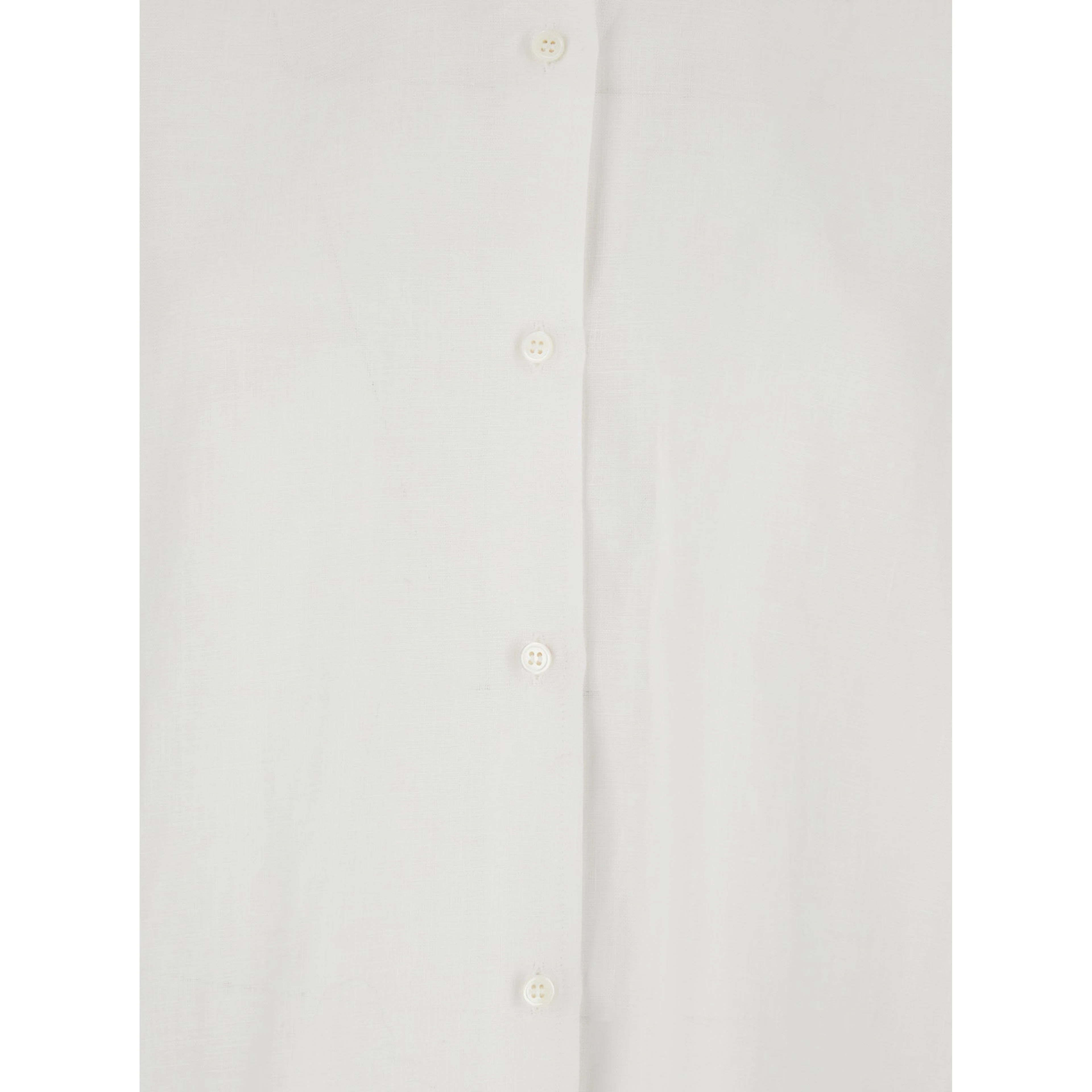 White Shirt with Classic Collar and Long Sleeves