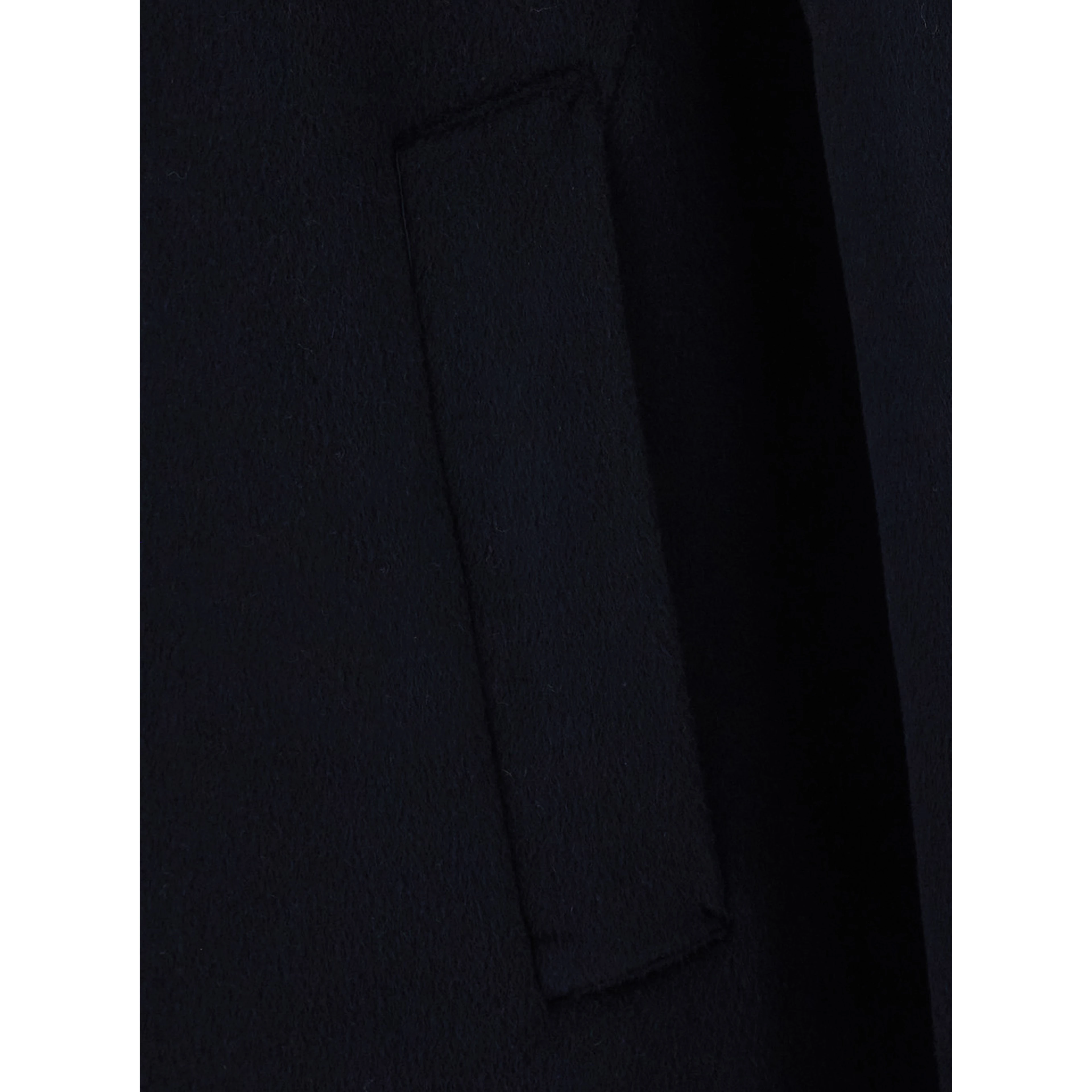 Shirt collar coat with pockets in blue for women