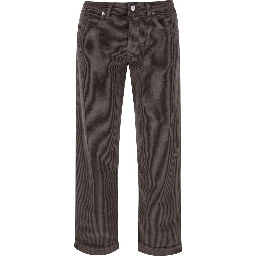 New Oskar WOMAN Velvet 500/R Elast. Read is a high-waisted jeans with brown velvet details for women