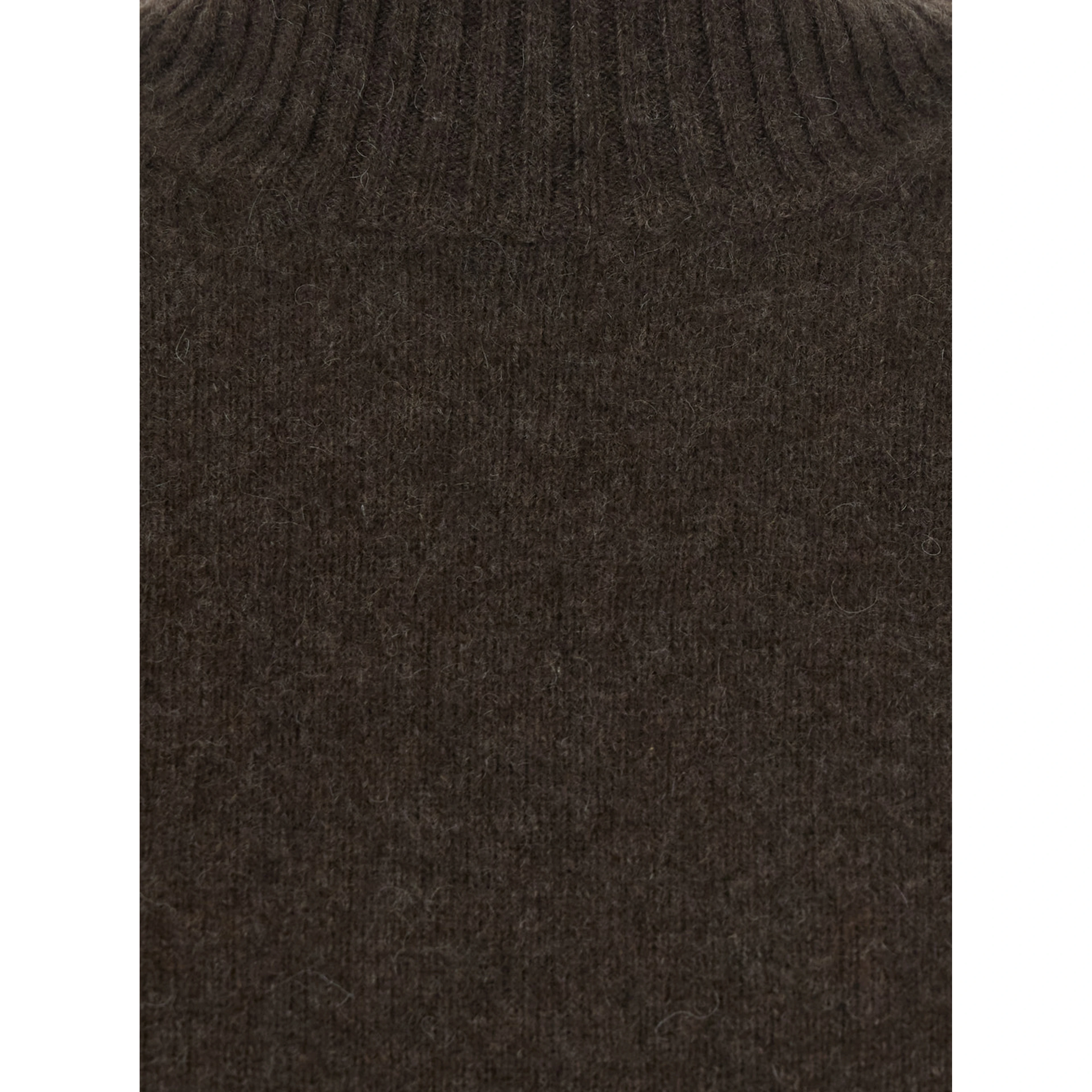 Pure yak yarn sweater with shetland effect in brown pure yak for men