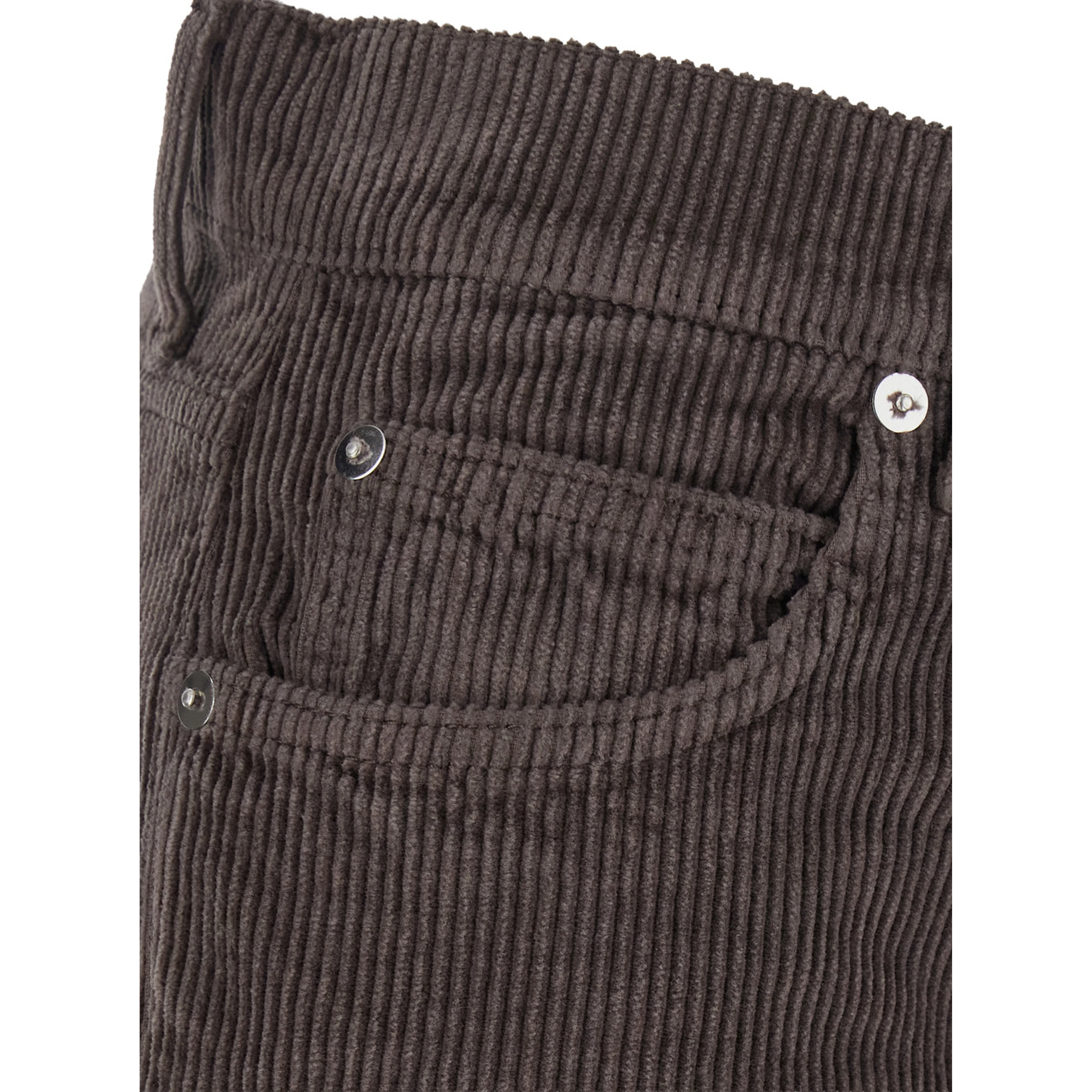 New Oskar WOMAN Velvet 500/R Elast. Read is a high-waisted jeans with brown velvet details for women