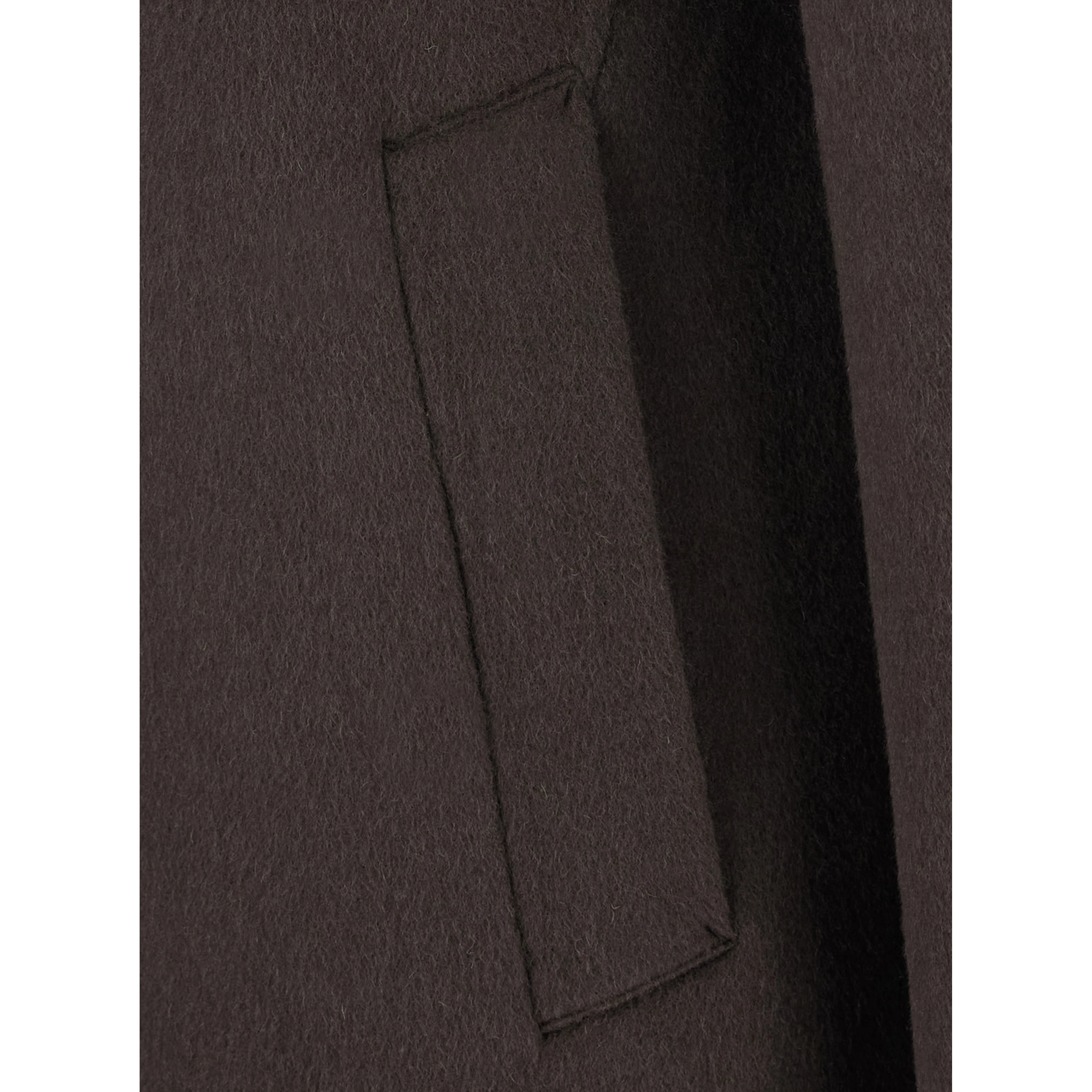 Coat with classic collar and button closure in grey wool for men