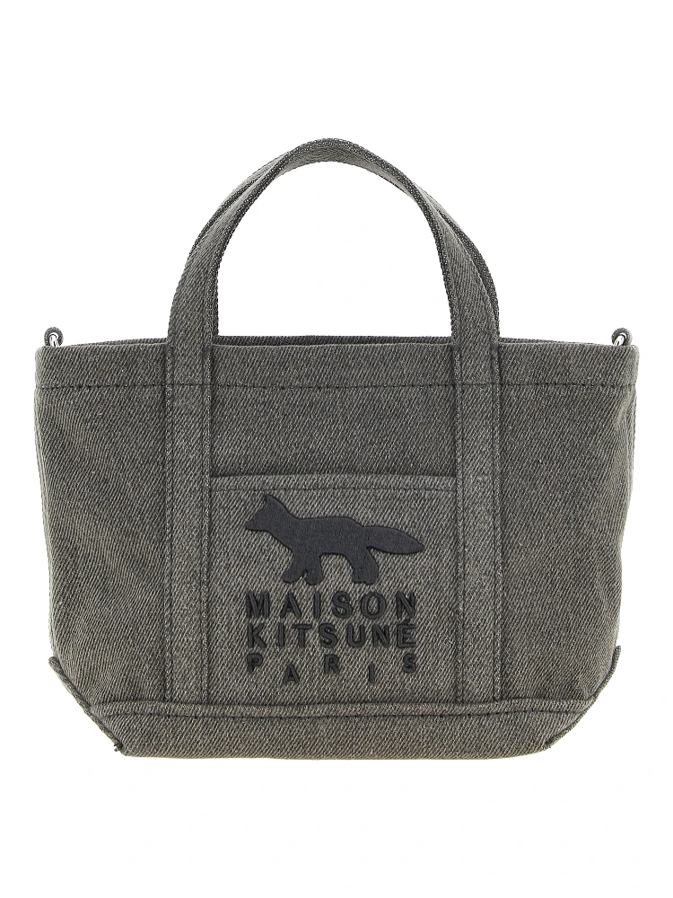 Gray Cotton Tote Bag
