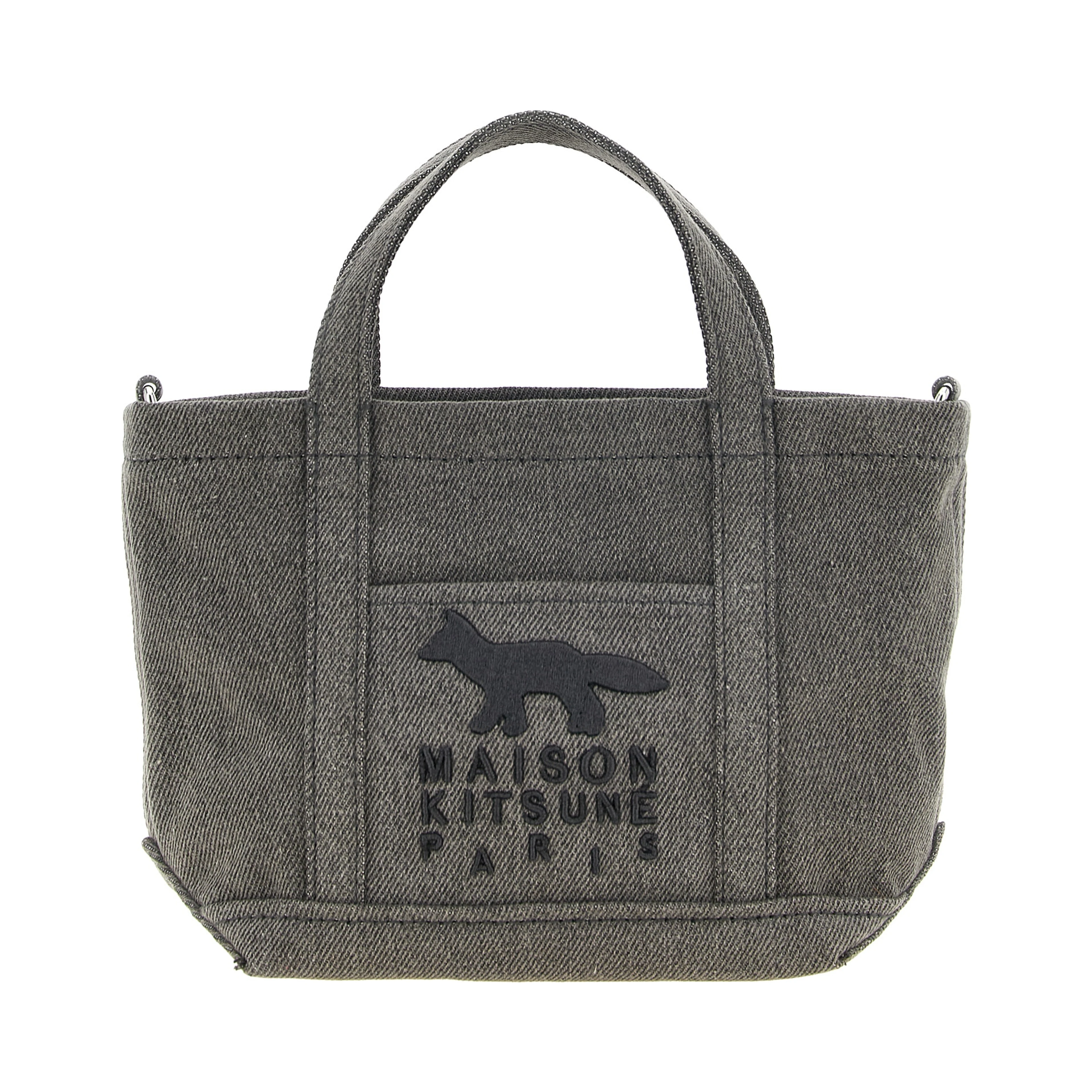 Gray Cotton Tote Bag