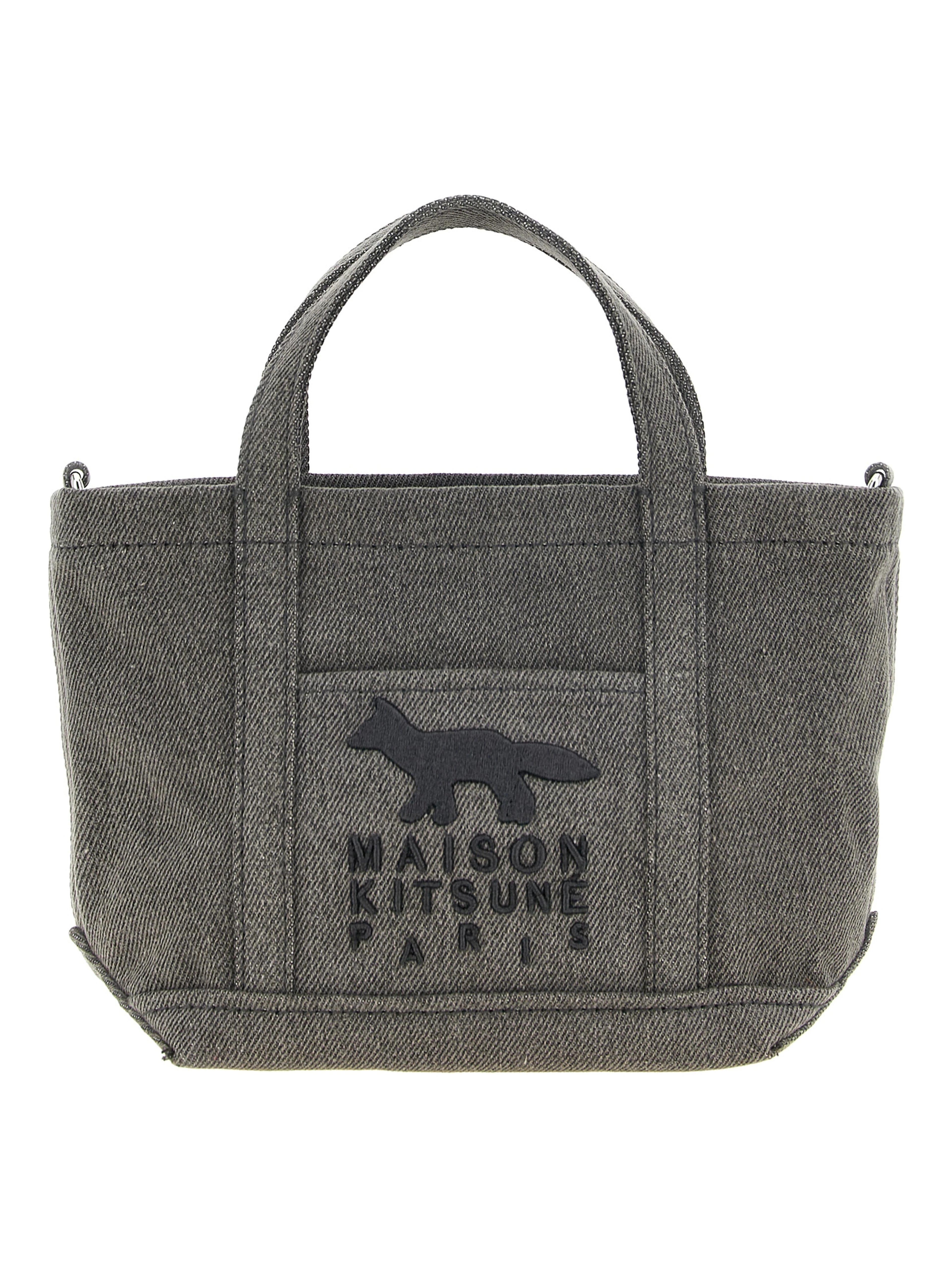 Gray Cotton Tote Bag