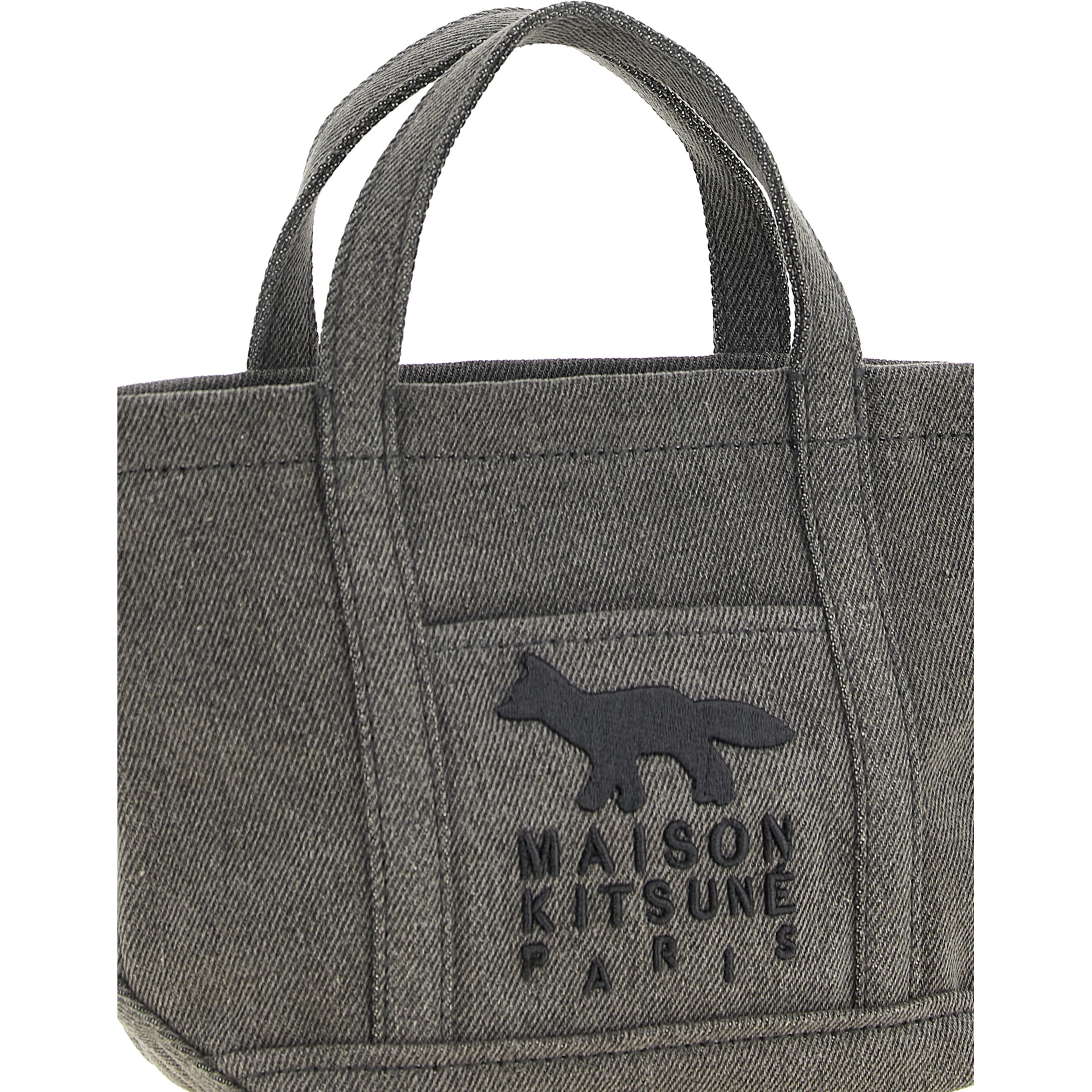 Gray Cotton Tote Bag