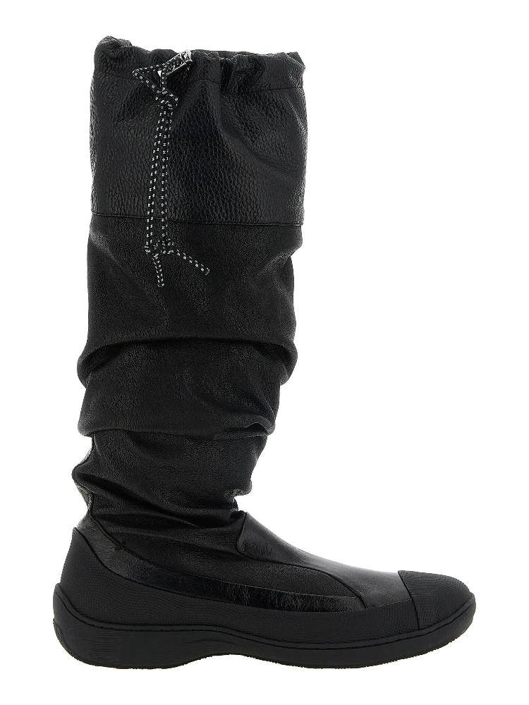 Black Leather Over The Knee
