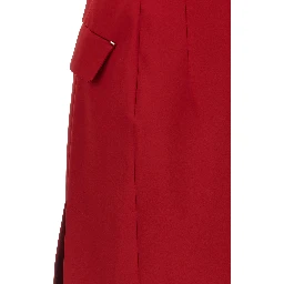 Red Acetate Long Dress