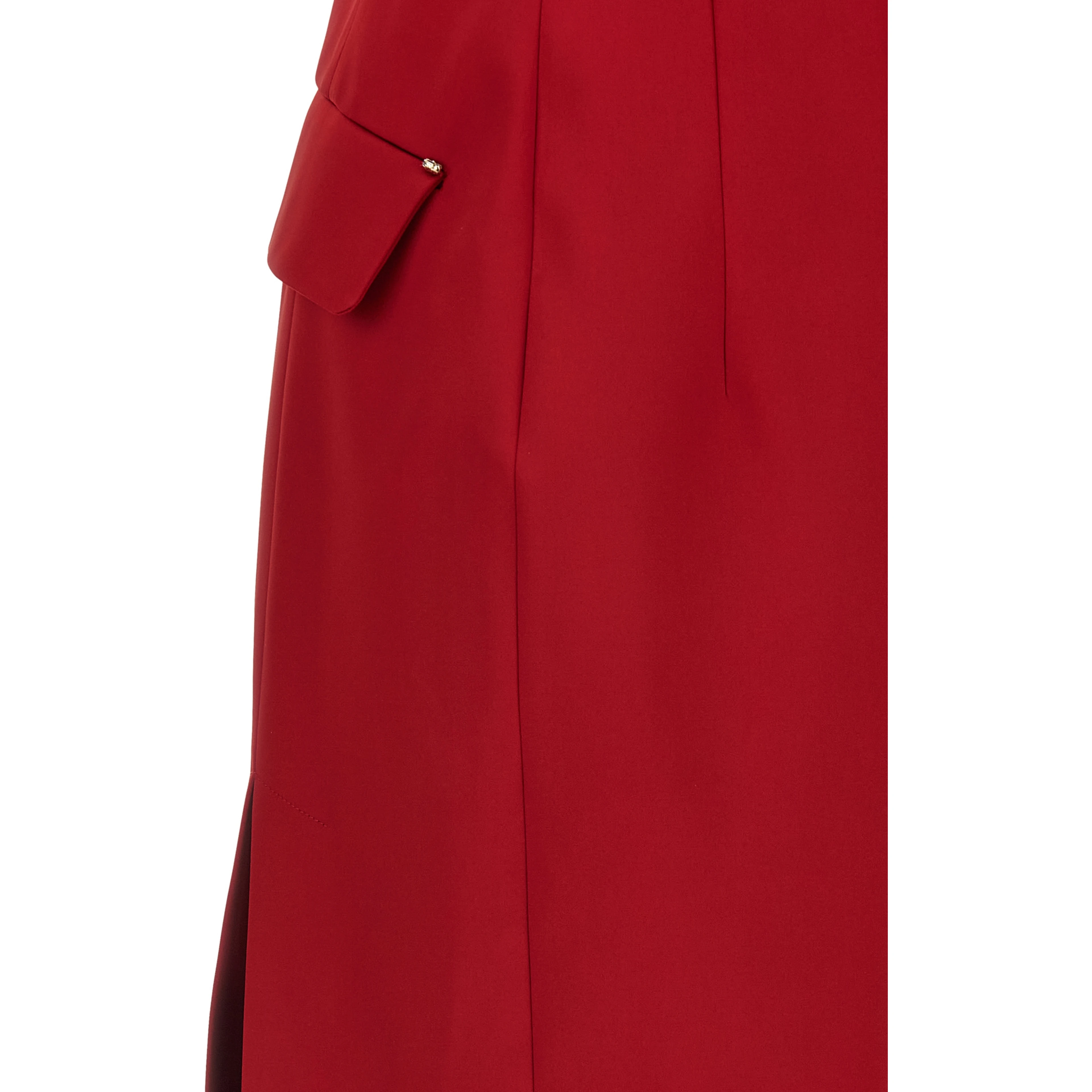 Red Acetate Long Dress