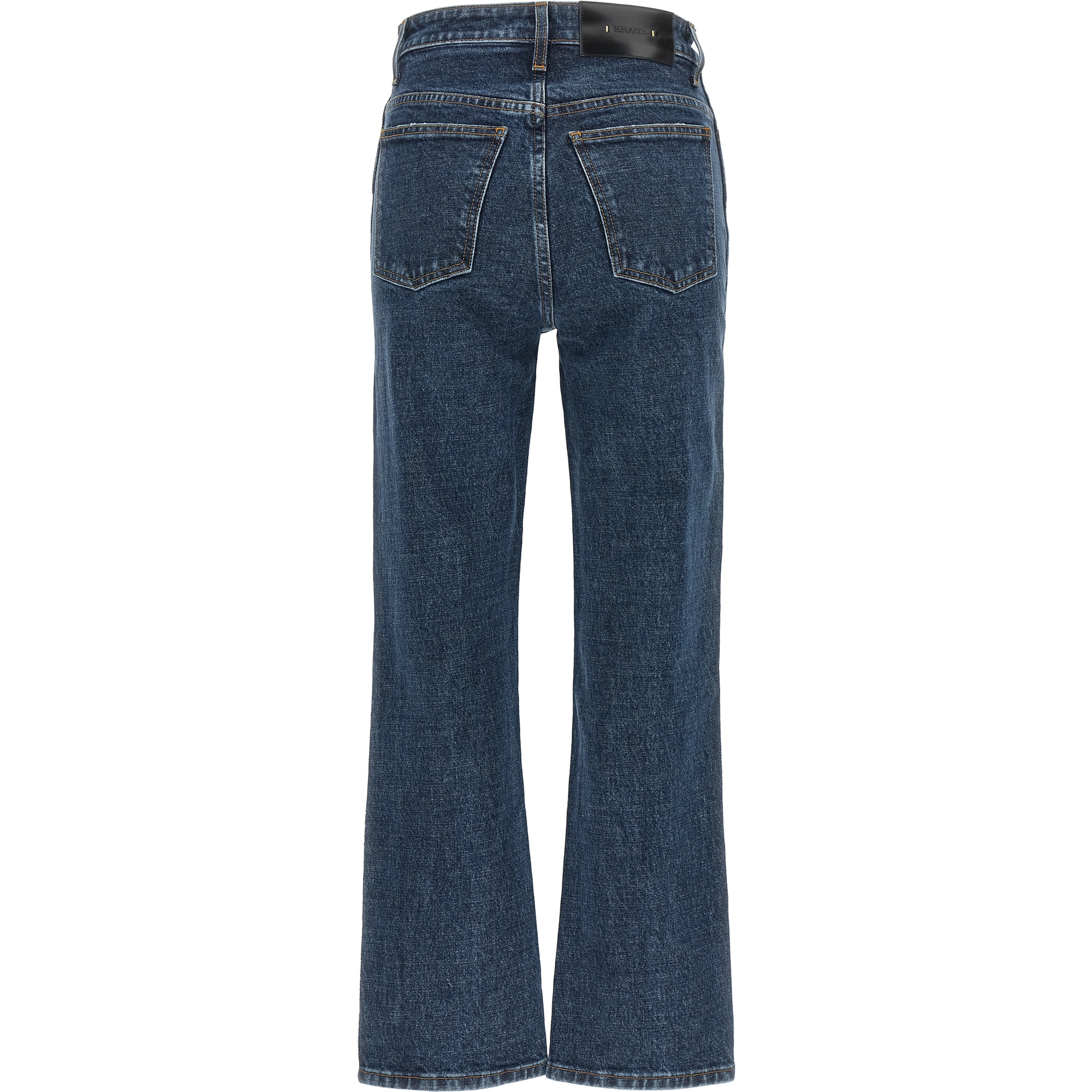 Blue Cotton Flared Jeans