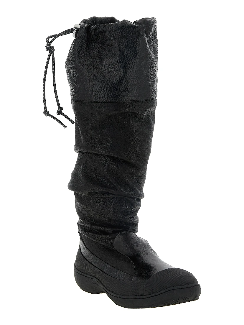 Black Leather Over The Knee