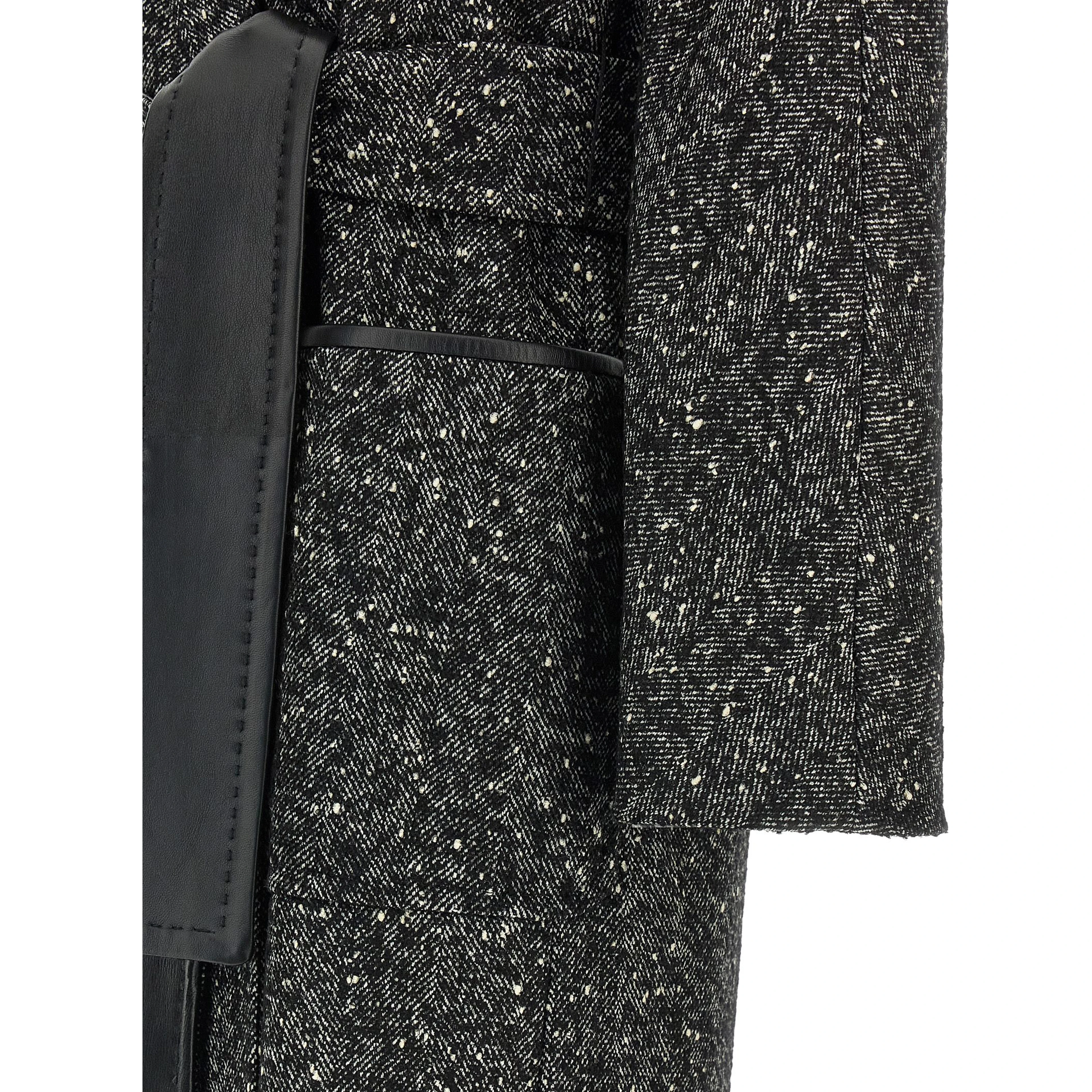 Bicolor Virgin Wool Coat