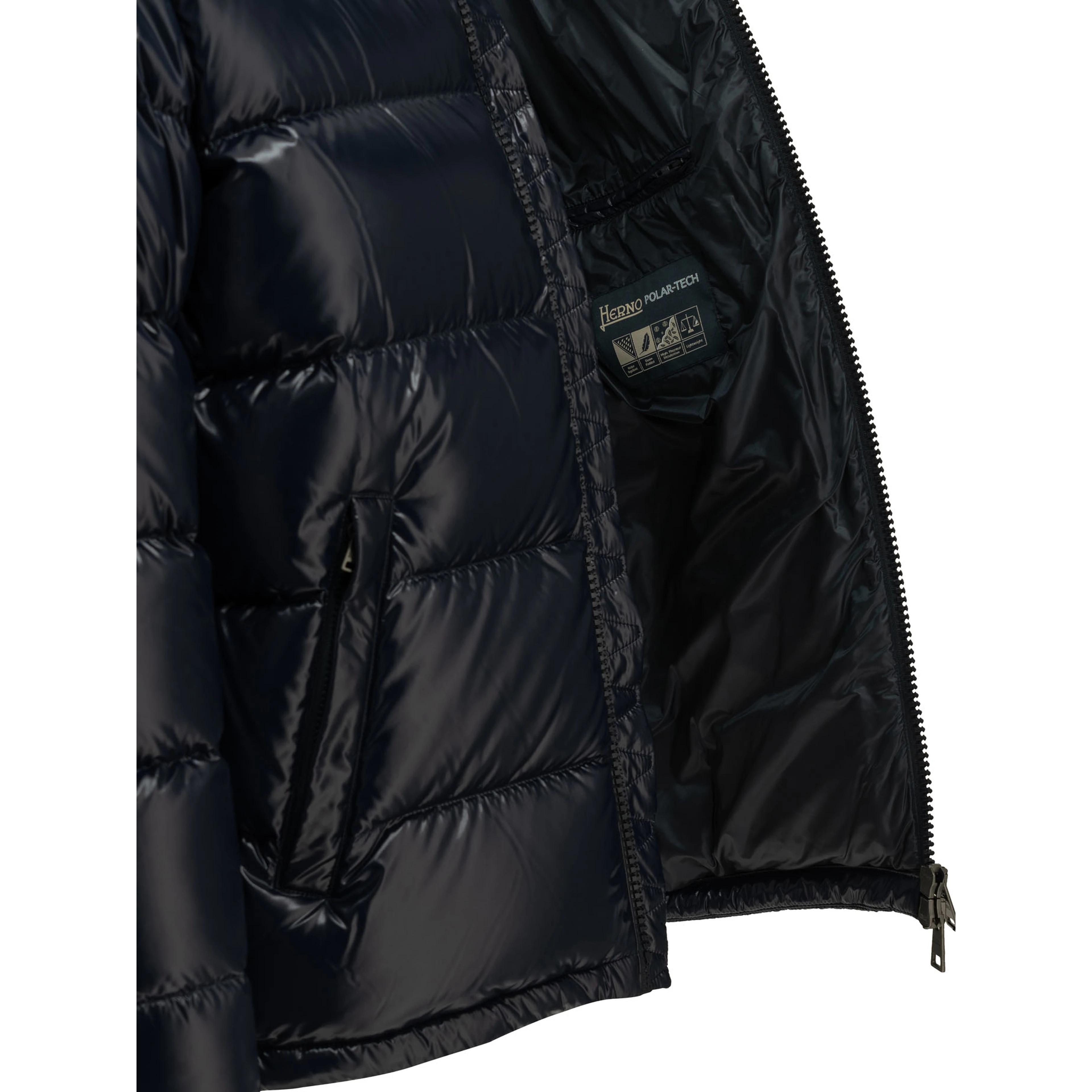 Short down jacket with logo