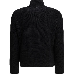 Padded wool cardigan