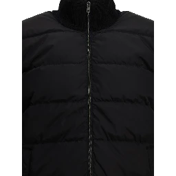 Padded wool cardigan