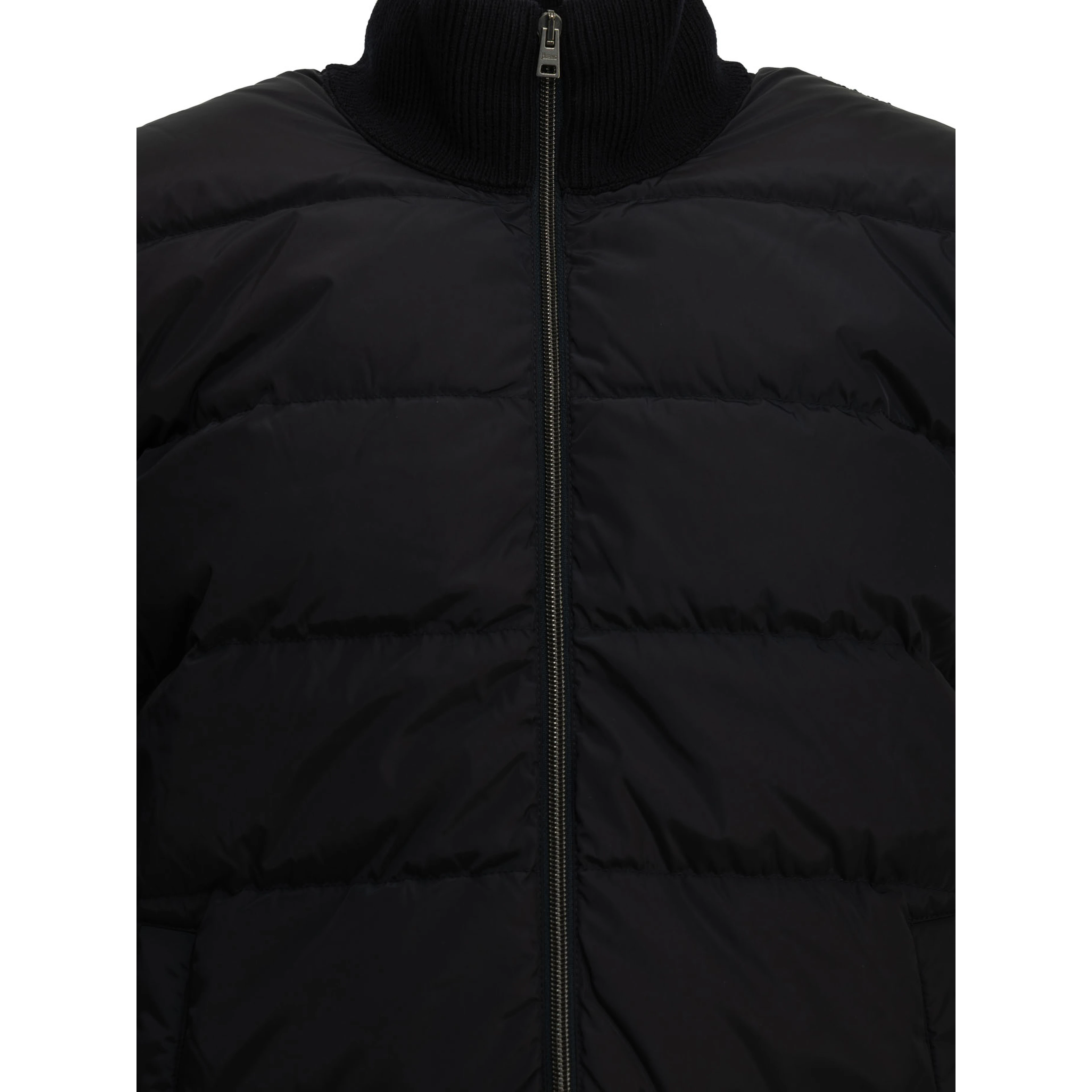 Padded wool cardigan