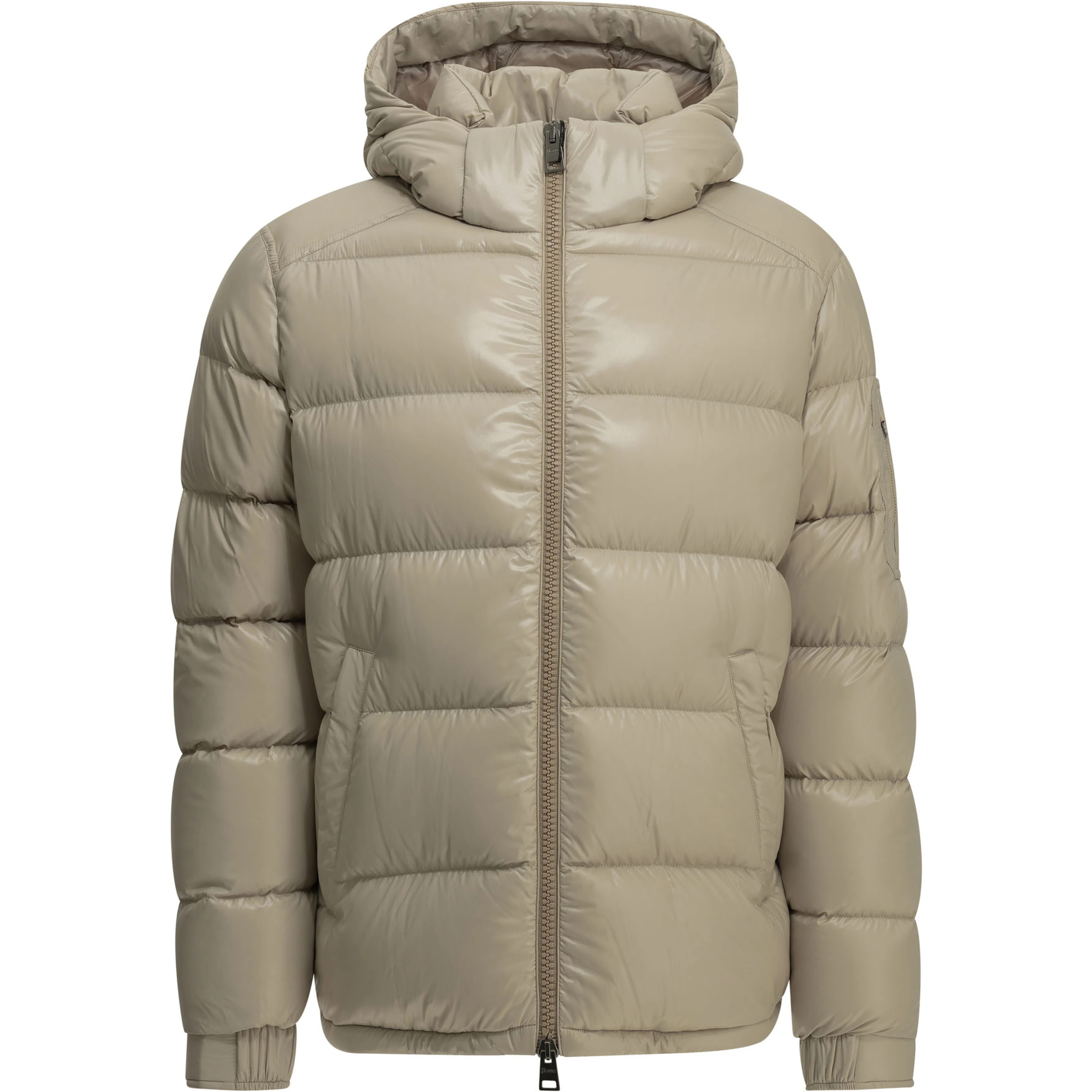 Short down jacket with logo