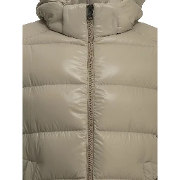 Short down jacket with logo