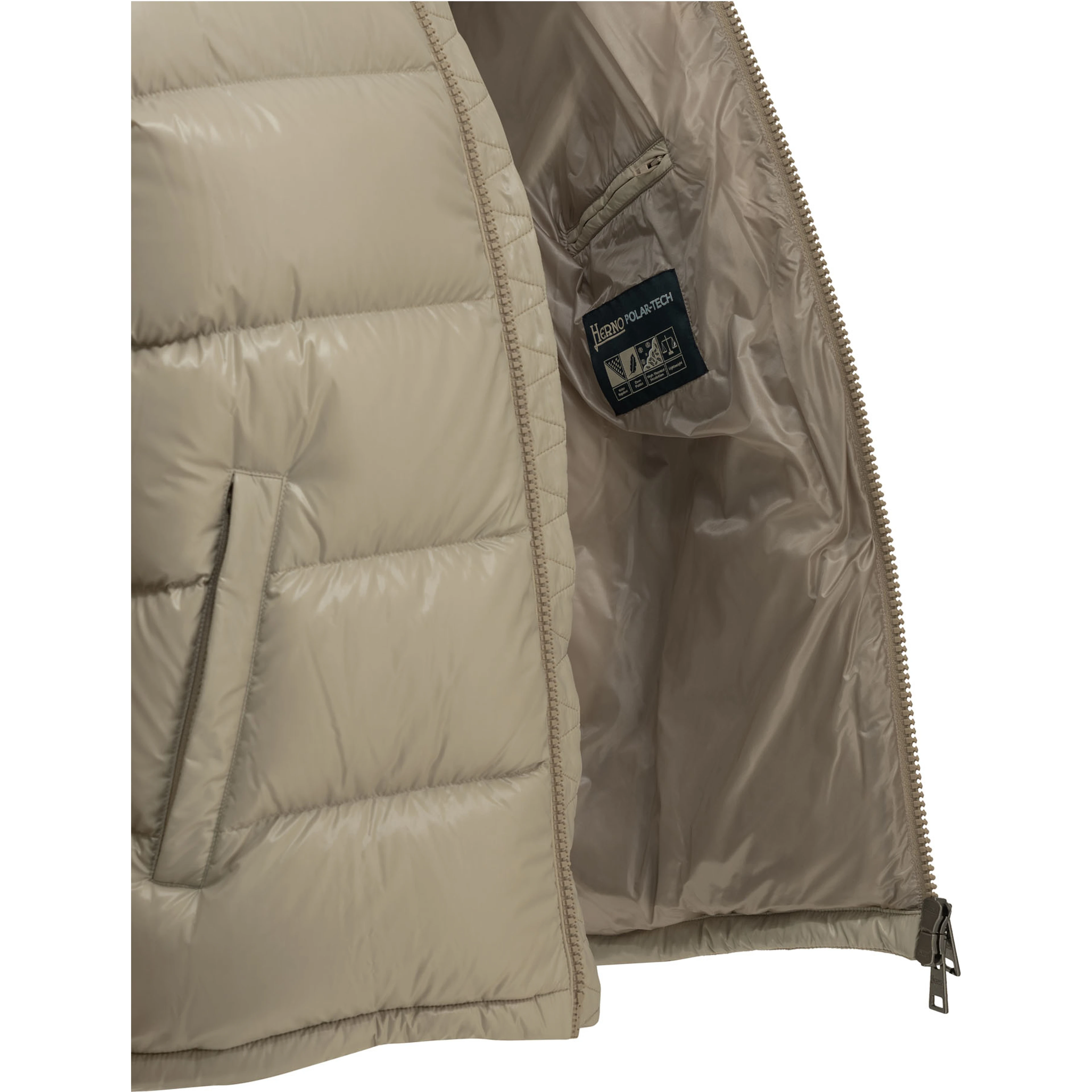 Short down jacket with logo