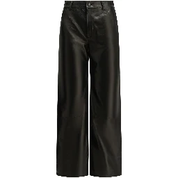 Casual nappa leather pants