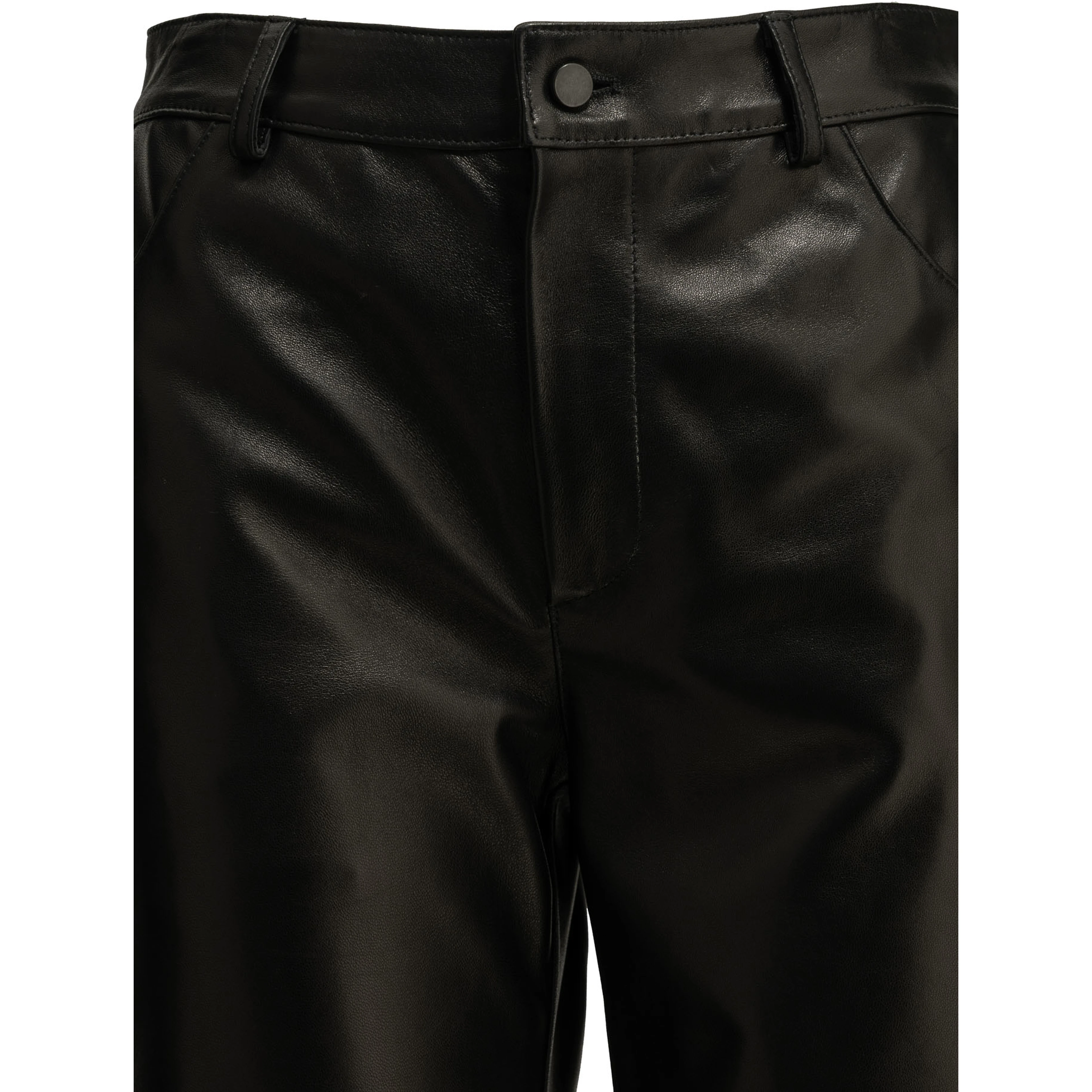 Casual nappa leather pants