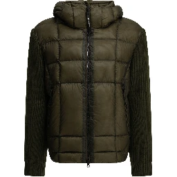 Padded merino wool cardigan