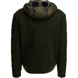 Padded merino wool cardigan