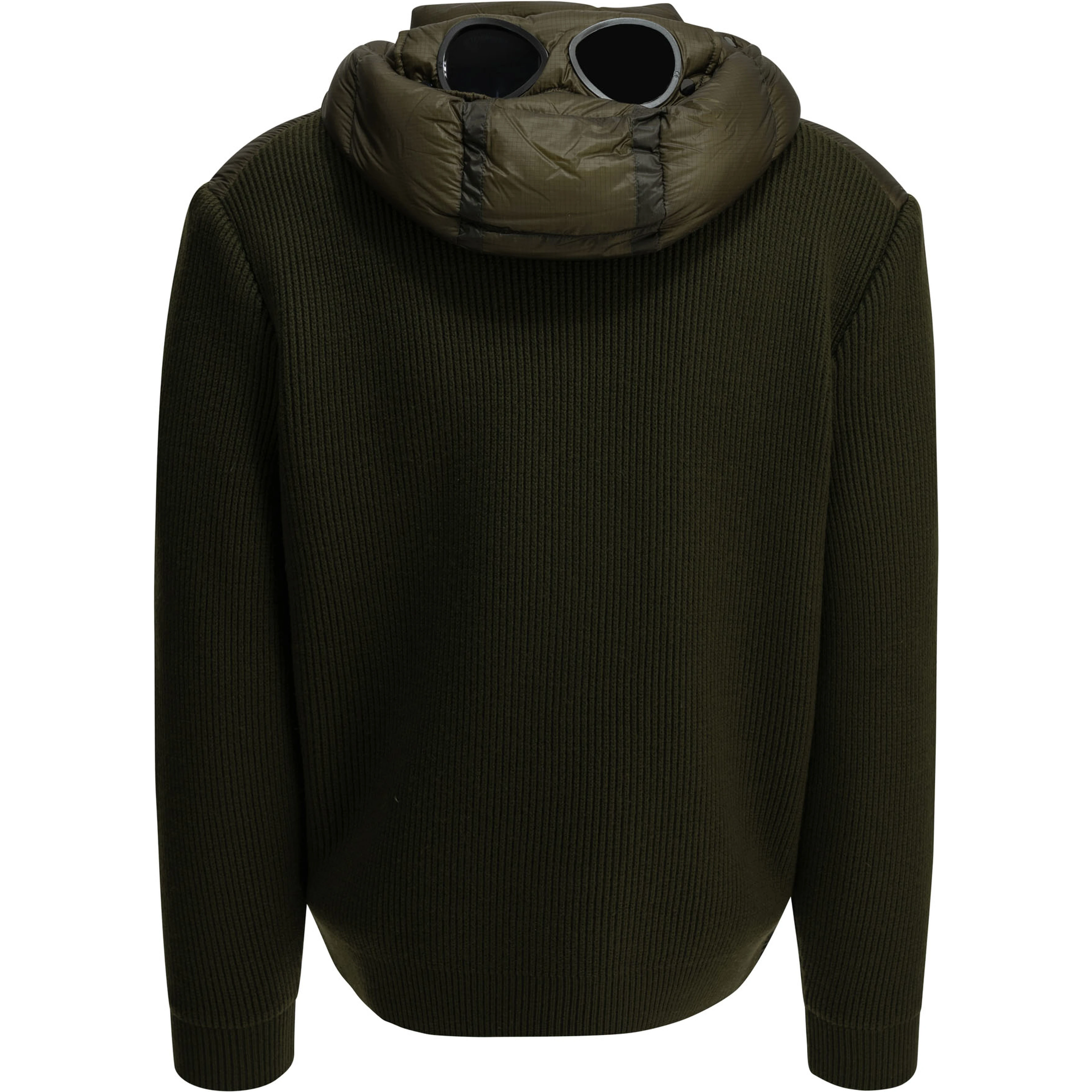 Padded merino wool cardigan