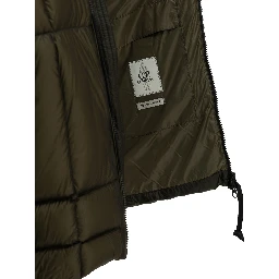 Padded merino wool cardigan