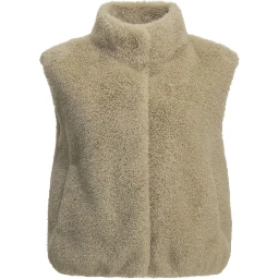 Sleeveless faux fur jacket