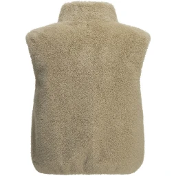 Sleeveless faux fur jacket
